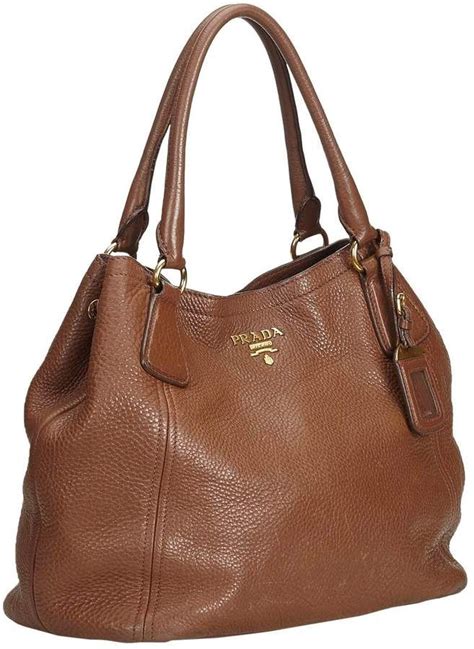 prada brown leather handbag|borsa prada leather.